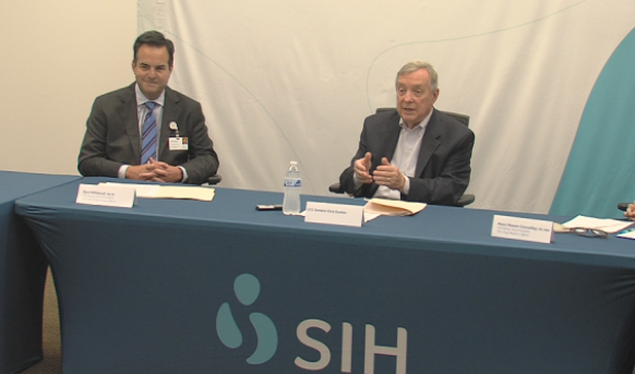 U.S. Senator Dick Durbin talk about health care shortages in Southern Illinois